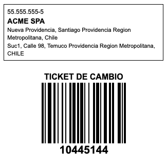 ticket de cambio retailbase